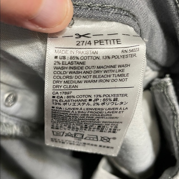 Banana Republic Sculpt Grey Denim Skinny Jeans Size 27/4P - Picture 8 of 9